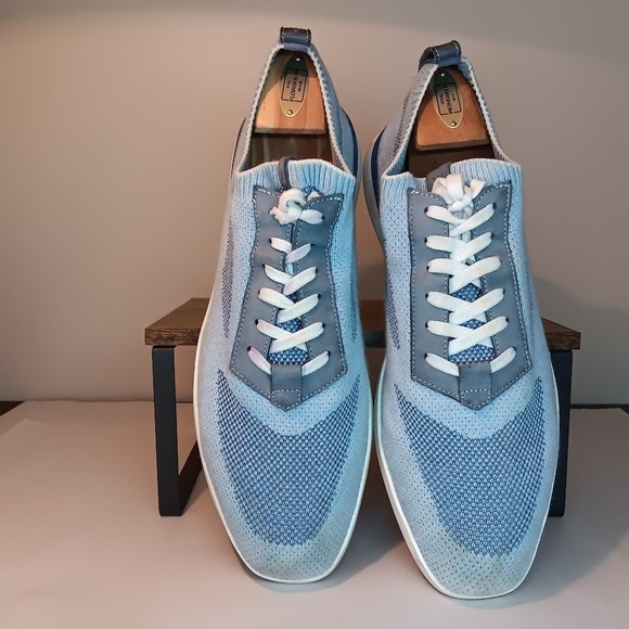 Wolf & Shepherd SwiftKnit Derby Mens 13 Blue Knit Hybrid Dress Sneaker - Picture 4 of 7